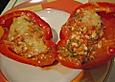 Gef&uuml;llte Paprika mit H&uuml;ttenk&auml;se