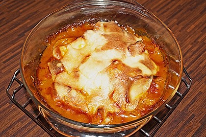 Griechische Schweinemedaillons &uuml;berbacken in Metaxasauce 1