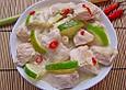 Pute in Limetten - Kokoscreme