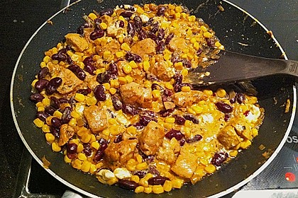 Mexikanische H&auml;hnchen - Mais - Pfanne