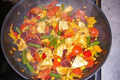 Mexikanische H&auml;hnchen - Mais - Pfanne 4
