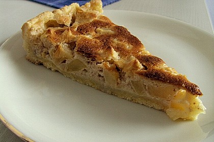 Apfelkuchen mit Rahm - Nuss - Guss 3