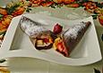 Schokoladen - Cr&ecirc;pes mit einer Mascarpone - Fruchtf&uuml;llung