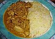 Huhn in dicker Kokosnuss - Sauce