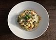 Risotto mit Pilzen, Schinkenspeck und Safran