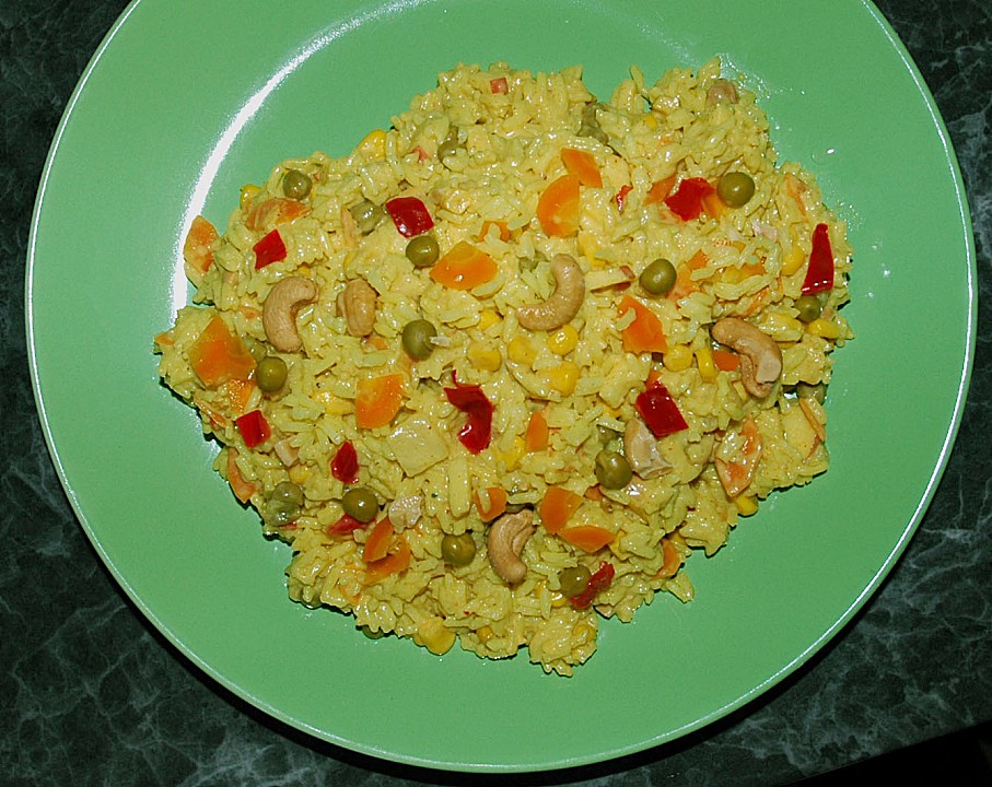 Exotischer Curry - Reissalat (Rezept mit Bild) von Salatfanatikerin ...