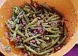 Bohnensalat mit Speck und Zwiebeln