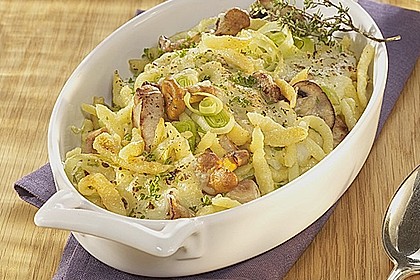 Sp&auml;tzle - Pilzgratin