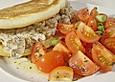Gef&uuml;llte Pfannkuchen mit Salat