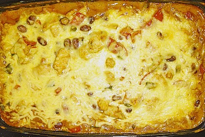 H&auml;hnchen - Chilibohnen - Auflauf