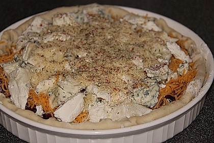 Zwiebelconfit und 4 K&auml;se - Quiche