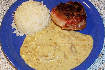 Hackmedaillons in pikanter Pilzsauce 9