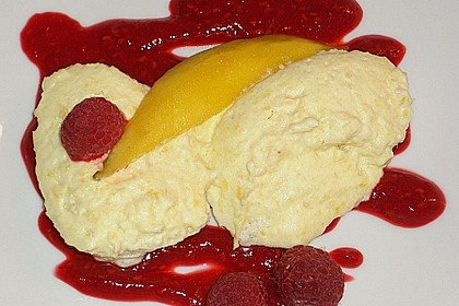 Mango - Mousse mit Himbeersauce 1