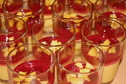 Mango - Mousse mit Himbeersauce 3