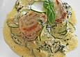 Schweinemedaillons auf Sahne - Zucchini