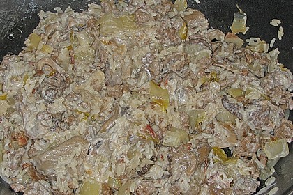 Hackpfanne mit Chicoree und Austernpilzen 3