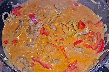 Geschnetzeltes mit Paprika