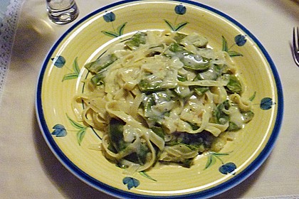 Bandnudeln mit Zuckerschoten 4