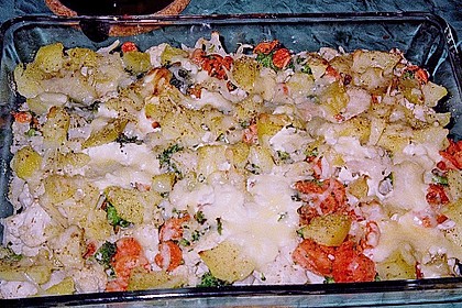 Herzhafter Gem&uuml;seauflauf mit K&auml;sekruste