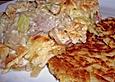 Schnitzel - Auflauf mit Porree - K&auml;se - Kruste