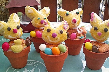 Osterhäschen im Tontopf 6