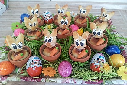Osterhäschen im Tontopf