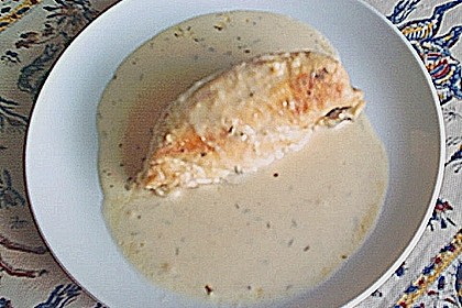 H&uuml;hnchen in Senfsahne