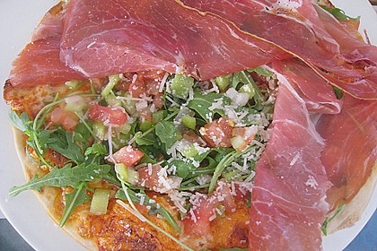 Rucola - Pizza mit Parmaschinken 6