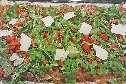 Rucola - Pizza mit Parmaschinken 8