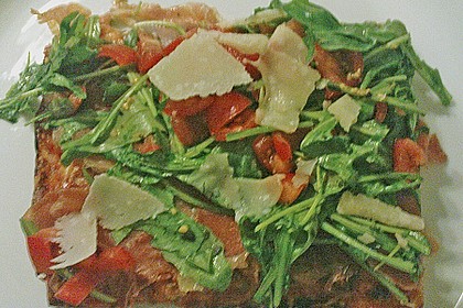 Rucola - Pizza mit Parmaschinken 9