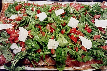 Rucola - Pizza mit Parmaschinken 10