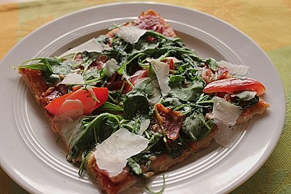 Rucola - Pizza mit Parmaschinken 23