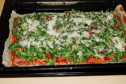 Rucola - Pizza mit Parmaschinken 1