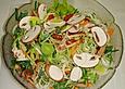 Lauchsalat mit Champignons und H&auml;hnchenbruststreifen
