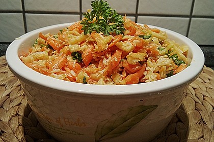 M&ouml;hren - Apfel Salat mit Kokos