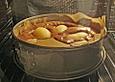 Schokokuchen mit versunkene Birnen