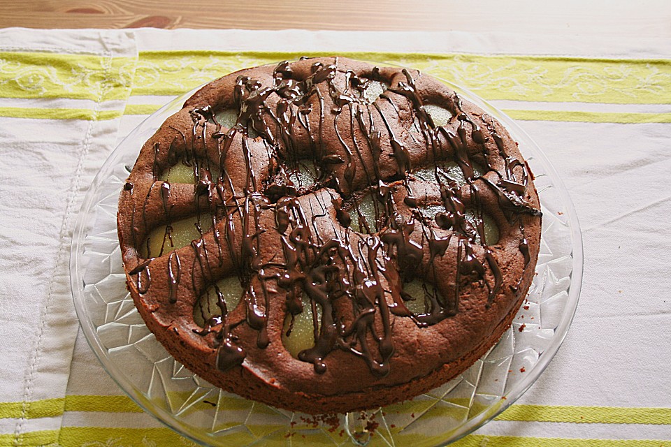 Schokokuchen mit versunkene Birnen (Rezept mit Bild) Chefkoch de Schokokuchen mit versunkene Birnen (Rezept mit Bild) Chefkoch de