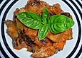 Auberginenw&uuml;rfel in Tomatenso&szlig;e