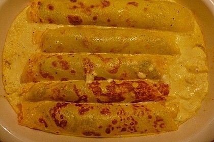 Pfannkuchen natur mit frischer Spinatf&uuml;llung 3