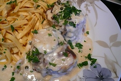 Schweinefilet in Bacon mit Frischkäsesoße überbacken 4