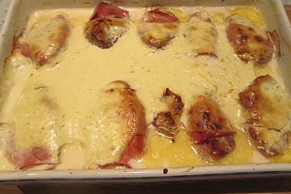 Schweinefilet in Bacon mit Frischkäsesoße überbacken 21