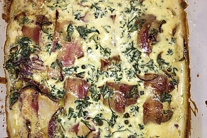 Schweinefilet in Bacon mit Frischkäsesoße überbacken 5