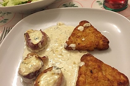 Schweinefilet in Bacon mit Frischkäsesoße überbacken 18