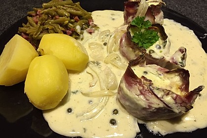 Schweinefilet in Bacon mit Frischkäsesoße überbacken 1