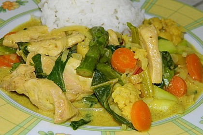 Thai Curry Erdnuss - Kokos - Hühnchen 14