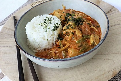 Thai Curry Erdnuss - Kokos - Hühnchen 16