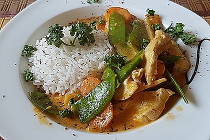 Thai Curry Erdnuss - Kokos - Hühnchen 8