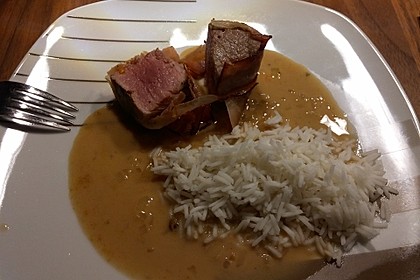 Schweinemedaillons in Pfefferrahmsauce 2