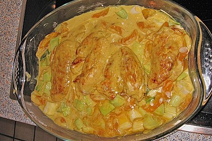 H&auml;hnchen - Curry - Auflauf