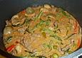 Rotes Thai - Curry mit Rind und Thai - Auberginen